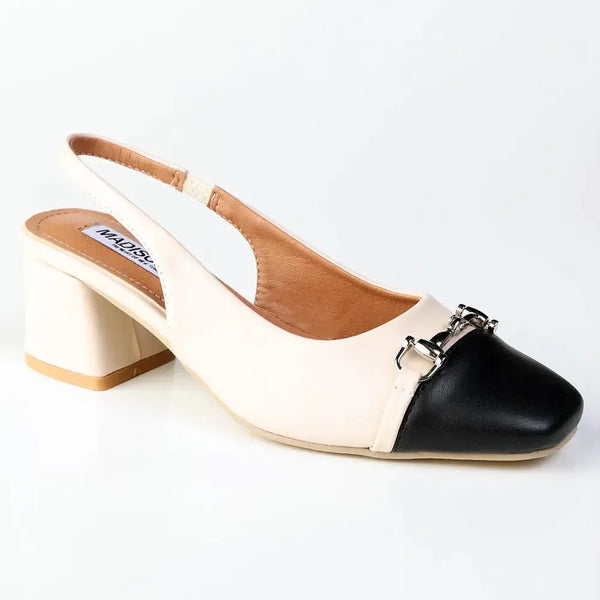Madison Ofeera 2 Trim Block Heel - Black / Nude