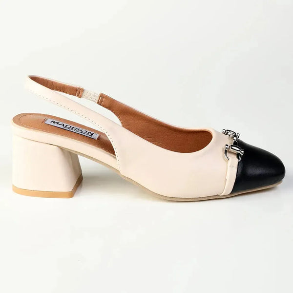 Madison Ofeera 2 Trim Block Heel - Black / Nude