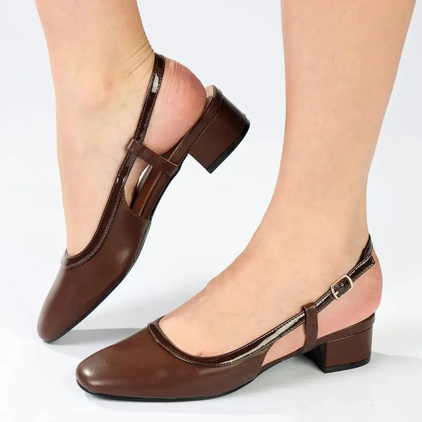 Madison Oksana 2 Low Block Heel - Chocolate