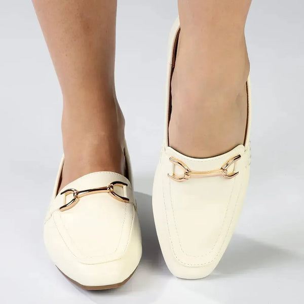 Madison Olga Trimmed Loafer - Off White