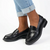 Madison Olivettie Loafer With Trim - Black