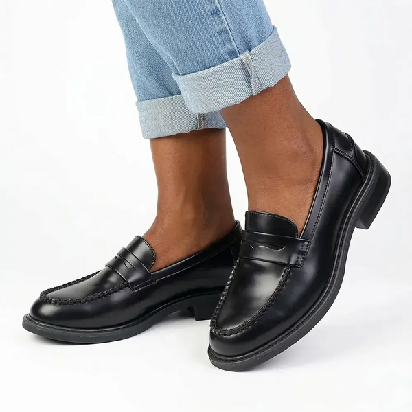Madison Olivettie Loafer With Trim - Black