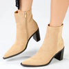 Madison Olympia Slim Block Ankle Boot - Camel
