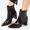 Madison Olympia Slim Block Ankle Boot - Wine