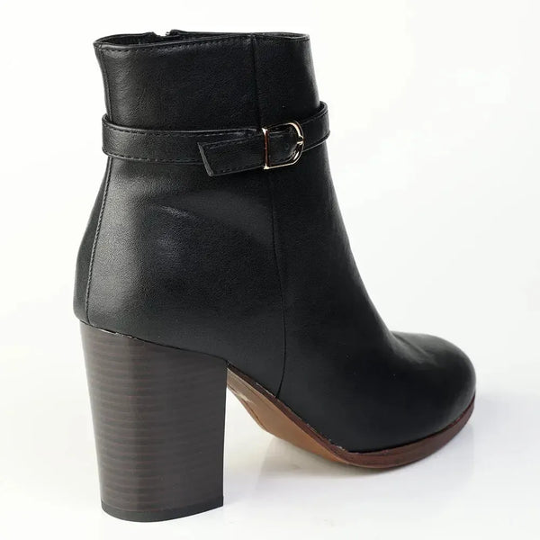 Madison Ombretta Block Heel Ankle Boot - Black