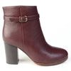 Madison Ombretta Block Heel Ankle Boot - Wine