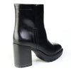 Madison Omen Cleated Sole Block Heel Ankle Boot - Black