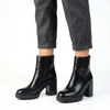 Madison Omen Cleated Sole Block Heel Ankle Boot - Black