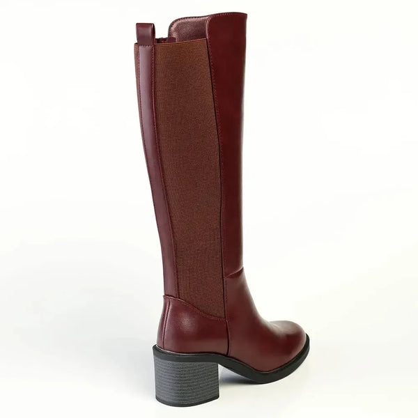Madison Onley Combination Long Boot - Wine