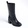 Madison Opal Mid Calf Block Heel Boot - Black