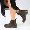 Madison Orette Chelsea Low Block Heel Boot - Chocolate