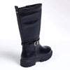 Madison Orphie Mid Calf Buckle Boot - Black