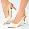 Madison Orsaline Plain Stiletto Slingback - Off White