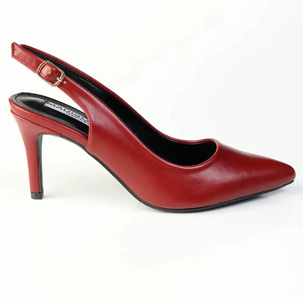 Madison Orsaline Plain Stiletto Slingback - Wine