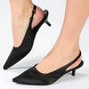 Madison Otto Kitten Heel Slingback - Black