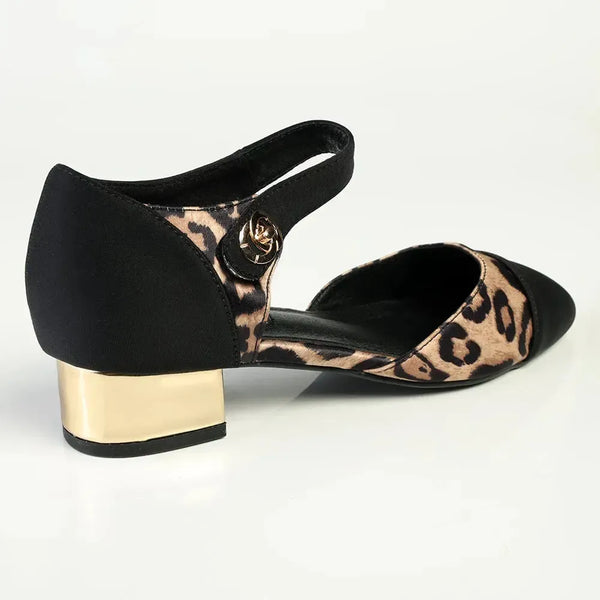 Madison Ottoline 2 Low Block Heel - Leopard/Black