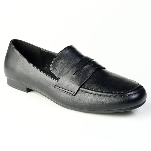 Madison Ozma Loafer With Saddle - Black