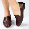 Madison Ozma Loafer With Saddle - Wine