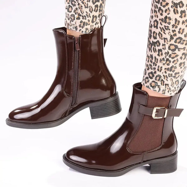 Madison Ozzy Ankle Boot - Dark Brown