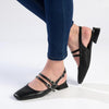 Madison Paisley Low Block Heel - Black-Madison Heart of New York-Buy shoes online