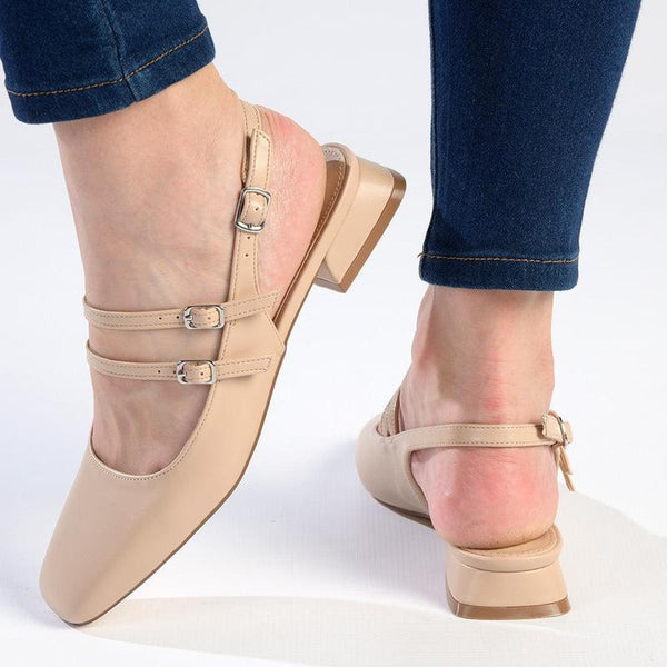 Madison Paisley Low Block Heel - Nude-Madison Heart of New York-Buy shoes online