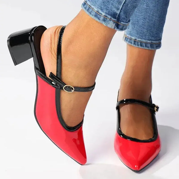 Madison Pally Fashion Court Heel - Red / Black