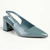 Madison Palmer Slingback Low Block Heel Court - Blue Grey-Madison Heart of New York-Buy shoes online