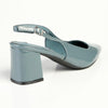 Madison Palmer Slingback Low Block Heel Court - Blue Grey-Madison Heart of New York-Buy shoes online