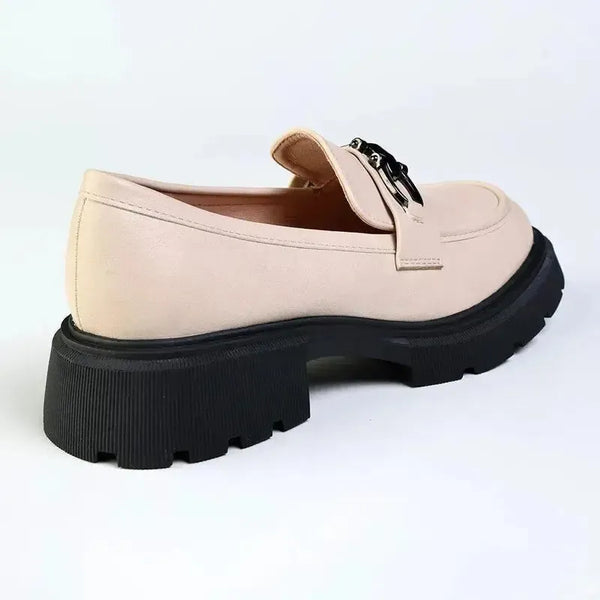 Madison Paris Metal Trim Loafers - Off White