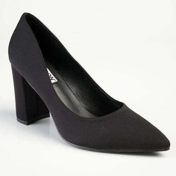 Madison Patricia 2 Pointy Block Court Heel - Black-Madison Heart of New York-Buy shoes online