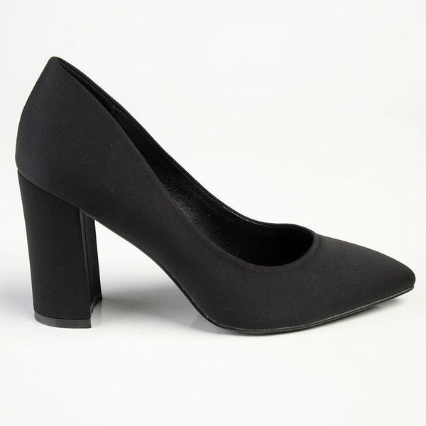Madison Patricia 2 Pointy Block Court Heel - Black-Madison Heart of New York-Buy shoes online