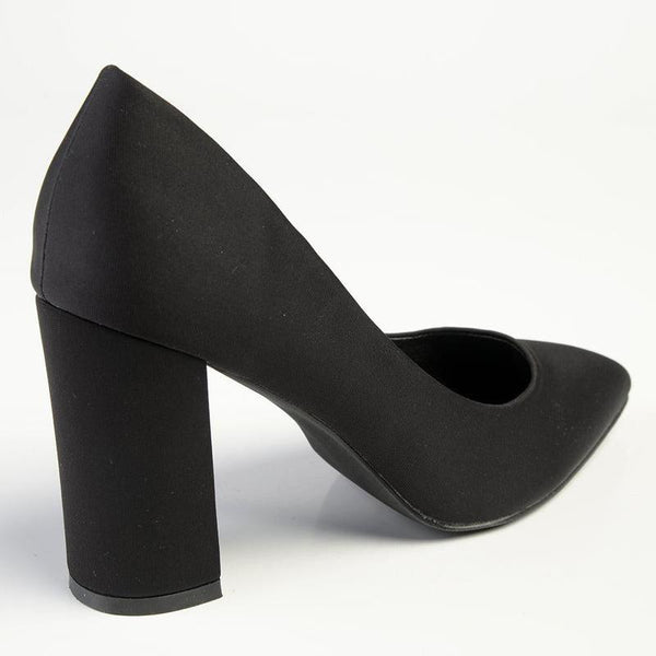 Madison Patricia 2 Pointy Block Court Heel - Black-Madison Heart of New York-Buy shoes online