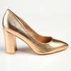 Madison Patricia 2 Pointy Block Court Heel - Rose Gold-Madison Heart of New York-Buy shoes online