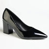 Madison Patricia Block Heel - Black Patent
