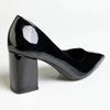 Madison Patricia Block Heel Court - Black Patent