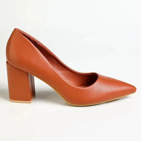 Madison Patricia Block Heel Court - Tan