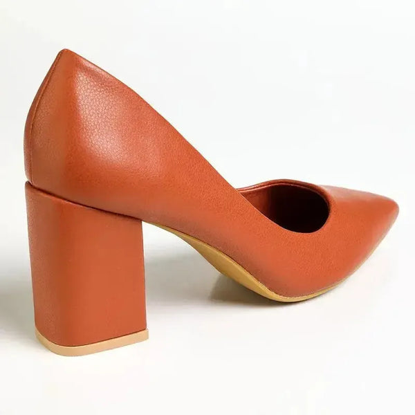 Madison Patricia Block Heel Court - Tan