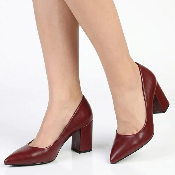 Madison Patricia Block Heel Court - Wine