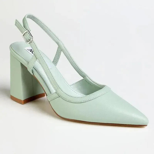 Madison Paula 2 Slingback Block Heel Court - Green