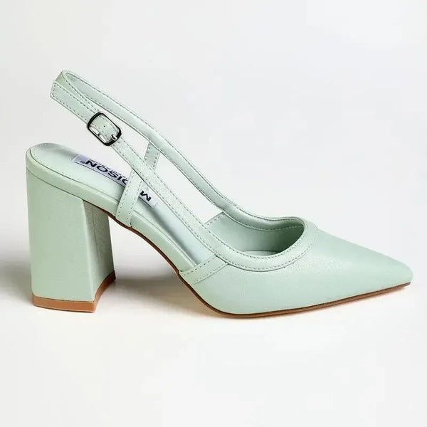 Madison Paula 2 Slingback Block Heel Court - Green