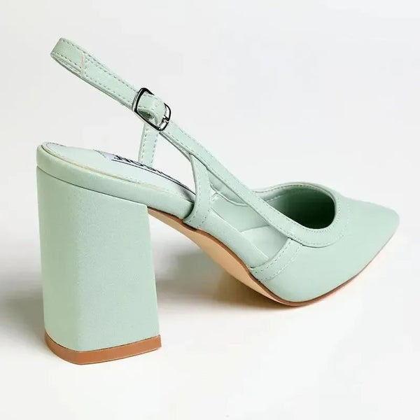 Madison Paula 2 Slingback Block Heel Court - Green
