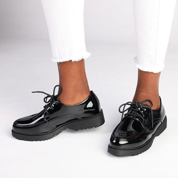 Madison Peggy 2 Lace Up Loafer - Black-Madison Heart of New York-Buy shoes online