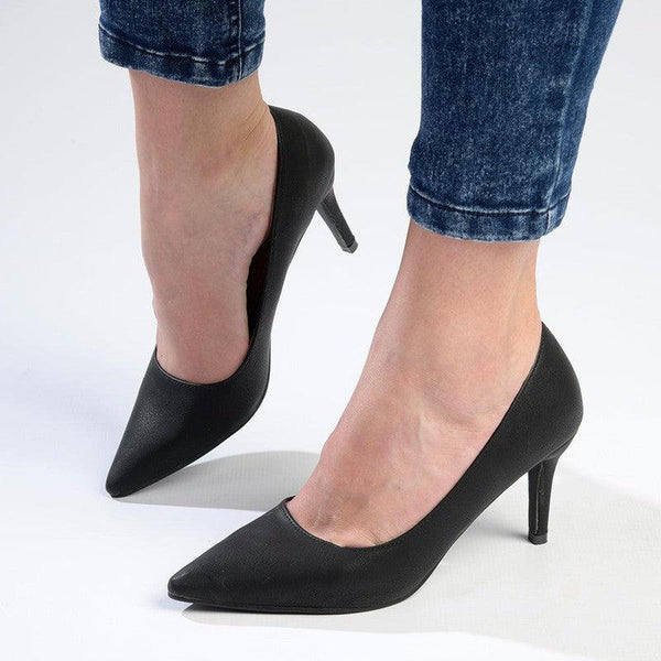 Madison Penny 6 Basic Court Heels - Black-Madison Heart of New York-Buy shoes online