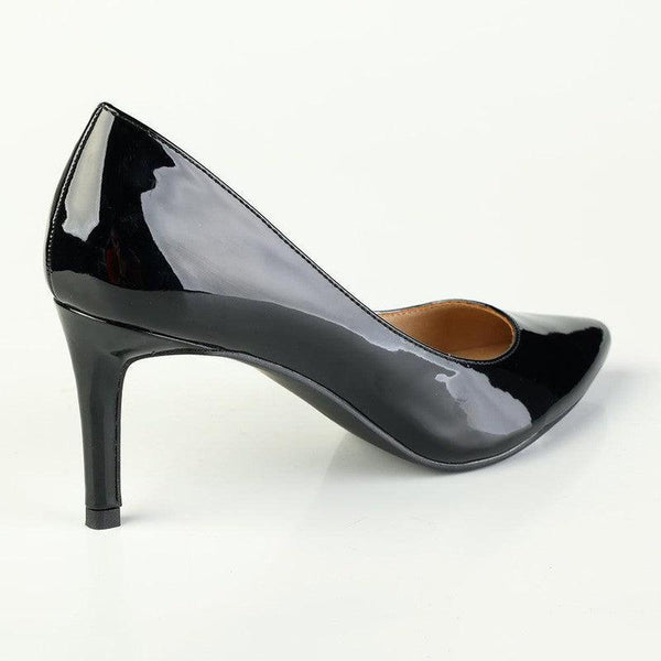 Madison Penny Patent Court Heels - Black-Madison Heart of New York-Buy shoes online
