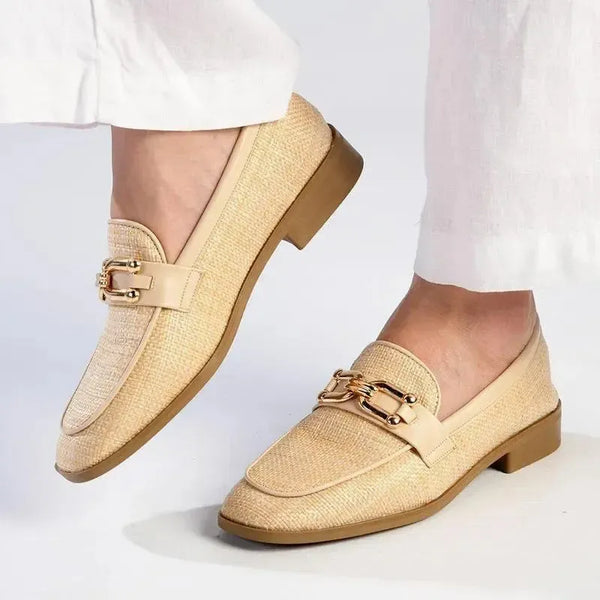 Madison Phoenix - Metal Trim Loafer - Natural
