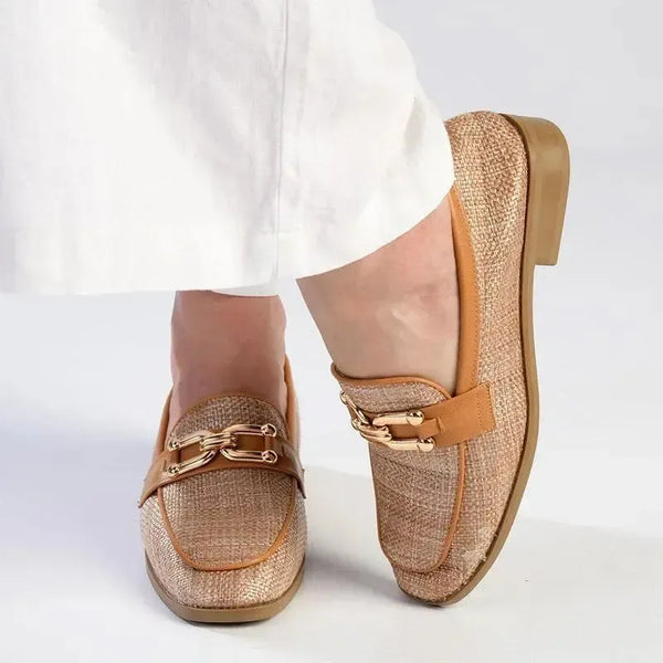 Madison Phoenix - Metal Trim Loafer - Tan