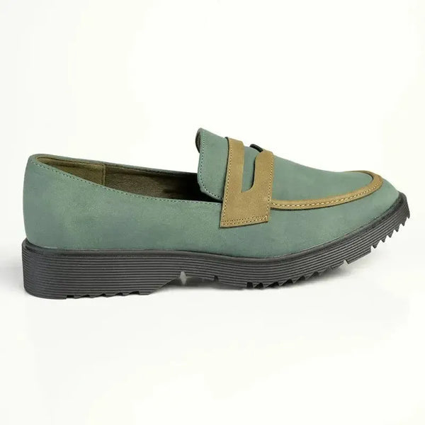 Madison Piper Slip On Brogue - Emerald Green
