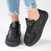 Madison Platform Lace Up Fashion Sneaker - Black