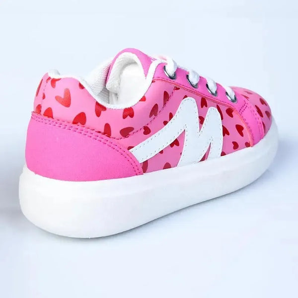 Madison Poly Hearts Girls Sneaker - Pink