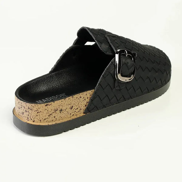 Madison Push In Clog Mule - Black